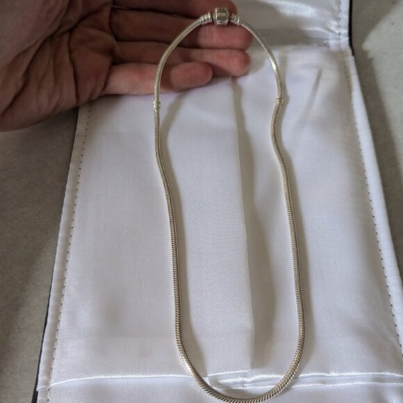 Pandora sterling silver snake chain necklace - Picture 2 of 3